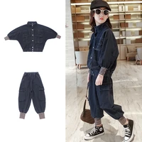 casual jeans childrens clothes set baby girls tops pants 2pcsset kids spring summer costume toddler teenage girl clothing