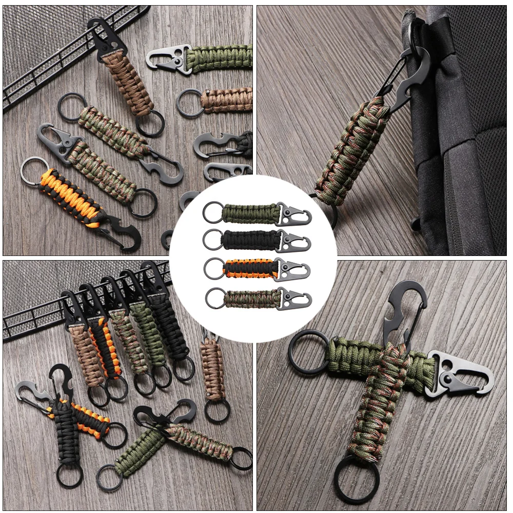 

4Pcs Climbing Carabiner Buckle Outdoor Camping Keychain Multifunctional Buckles