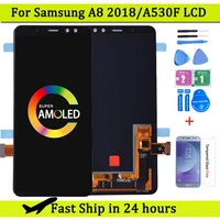 super amoled for samsung galaxy a8 2018 a530 a530f lcd display touch screen digitizer assembly a8 2018 duos lcd a530fds