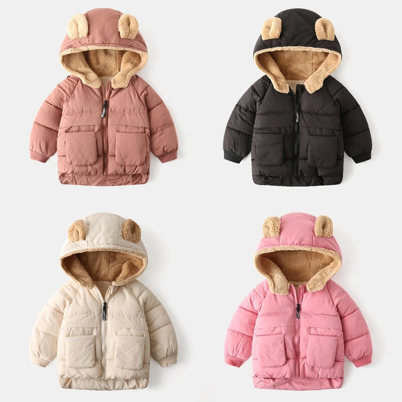 

CROAL CHERIE Warm Kids Boys Coats Winter Kids Cotton Jacket Fleece Childrens' Jacket Parka for Boys Girl Velvet Baby Clothes