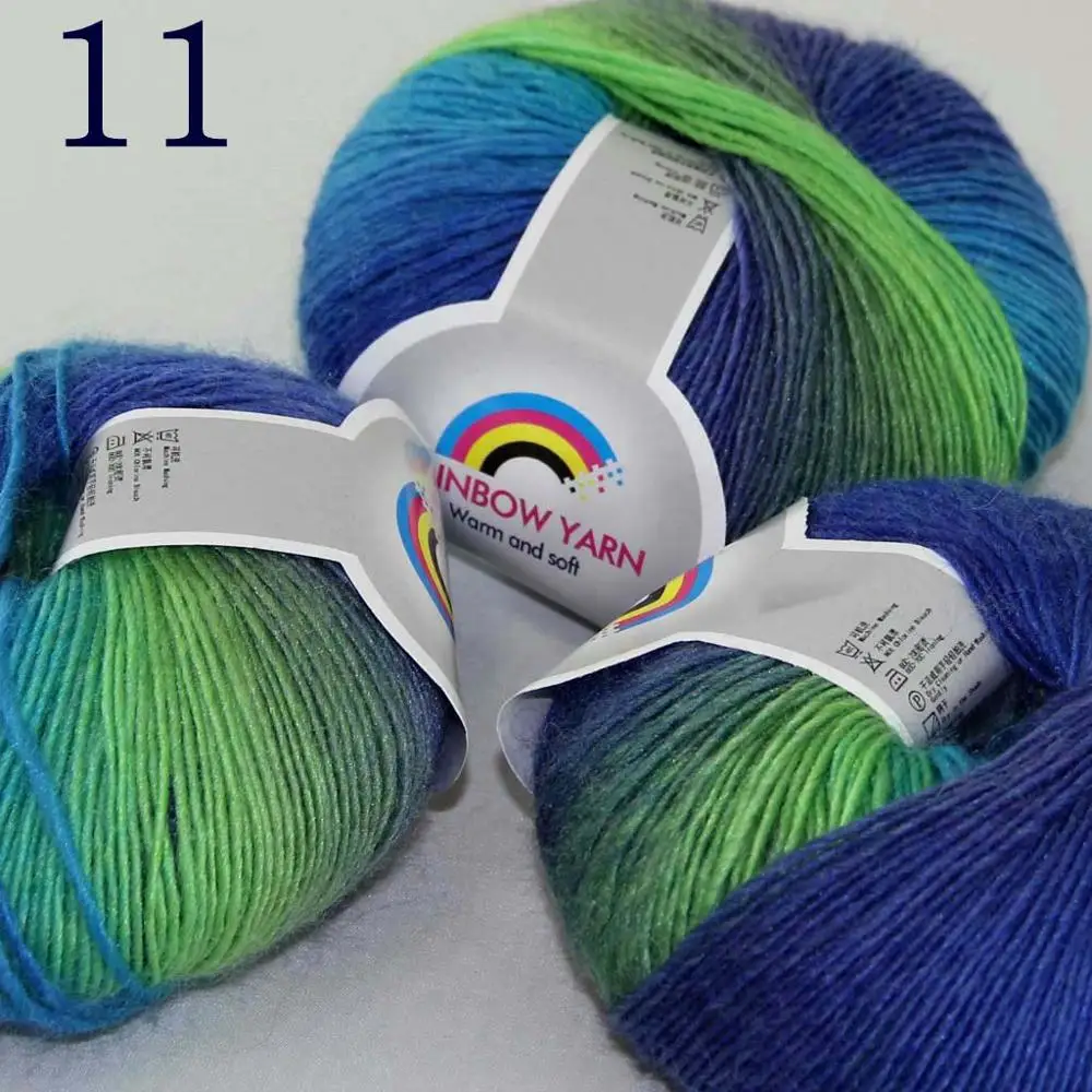 Распродажа мягкая кашемировая шерстяная разноцветная шаль с шариками 4X50 г