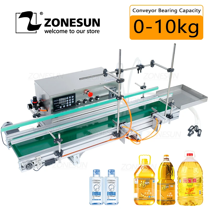 

ZONESUN ZS-DTDP5-4 Diaphragm Pump Automatic Soap Liquid Hand Sanitizer Bottle Olive Oil Filling Machine Pneumatic 4 Nozzles