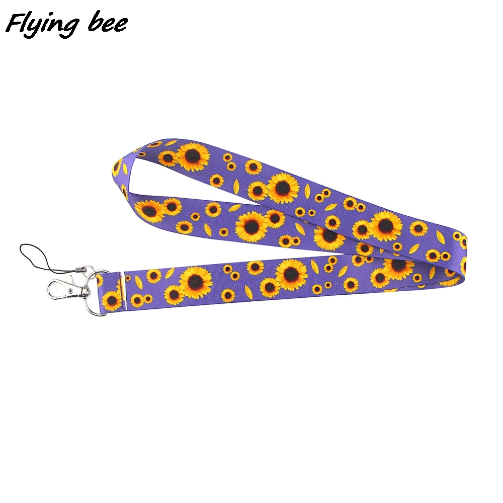 Брелок Flyingbee с подсолнухами художественный шнурок со скрытой картиной для