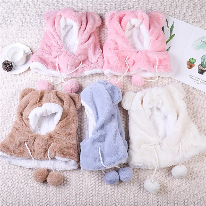

kid hat Adjustable Kid Baby Girl Scarf Thick Earflaps Beanie Protect Face Neck Caps Hats czapki dla dzieci #3O08