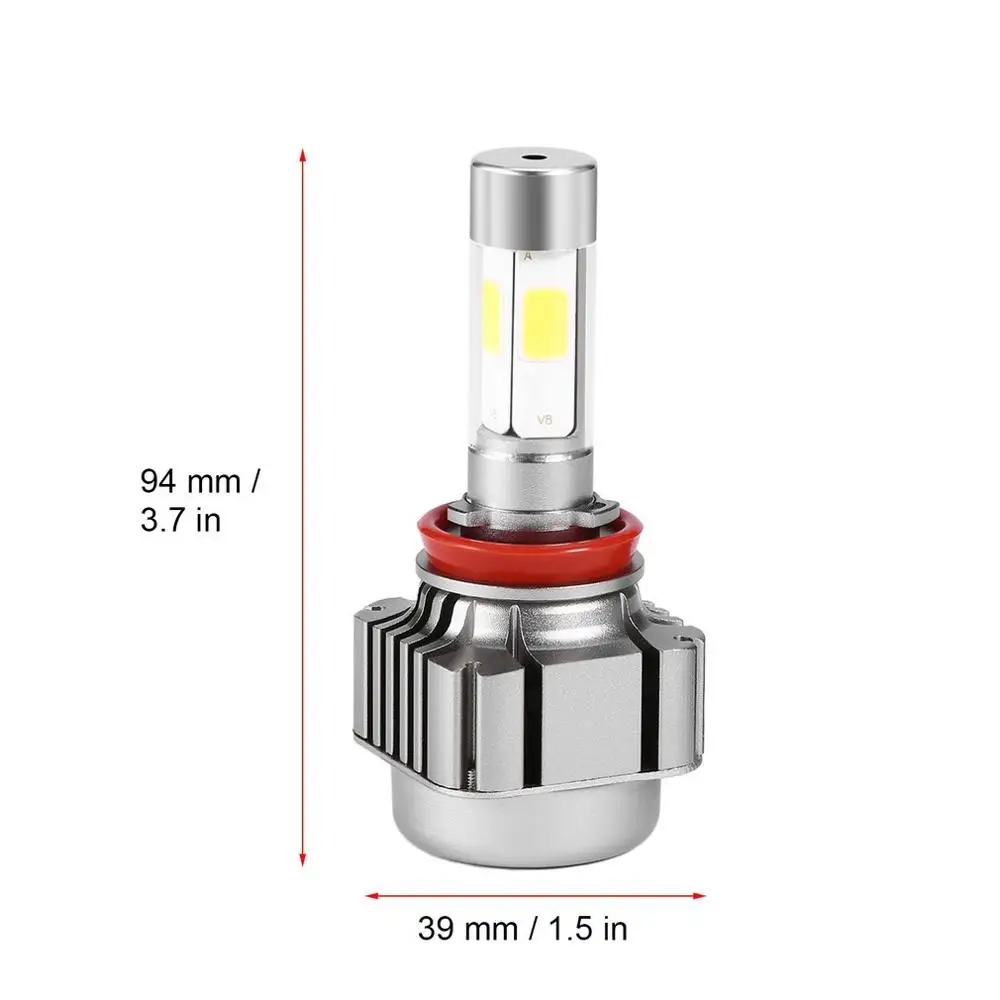 

Outad H11 Universal Long Life 50000Hrs Perfect Head Dissipation Good Vibration Resistance Stable Emitting Led Headlight