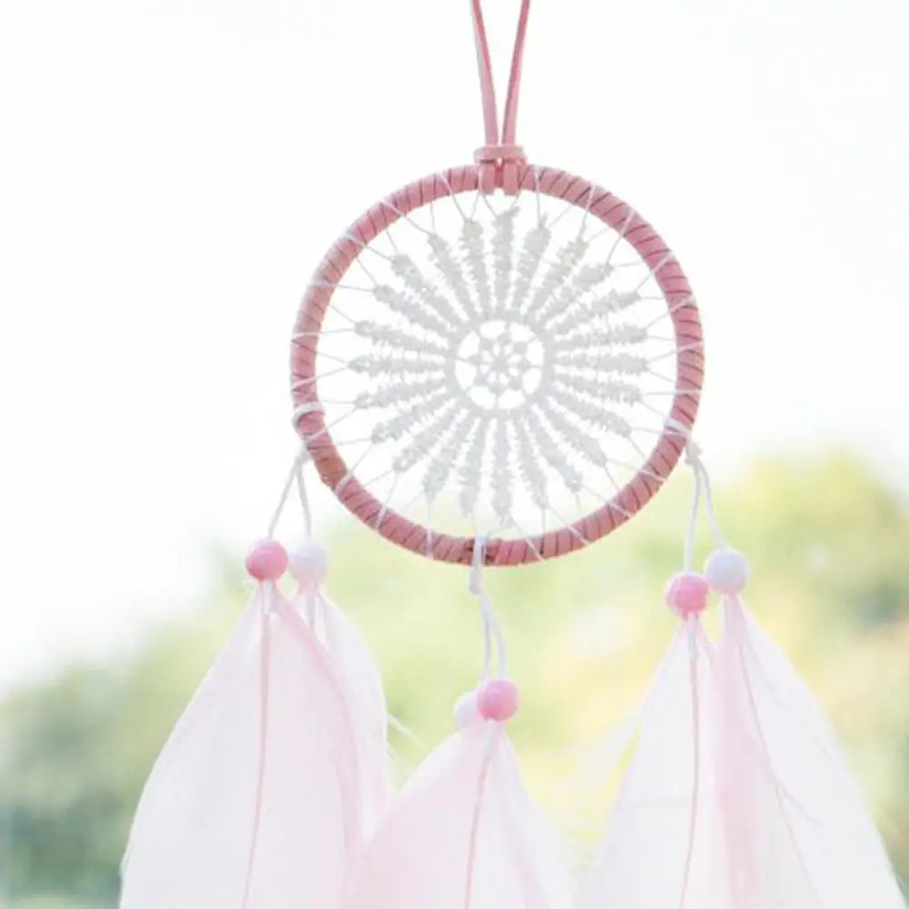 

80% HOT SALES2Pcs Feather Beads Dream Catcher Wall Car Hanging Ornament Window Decor Gift