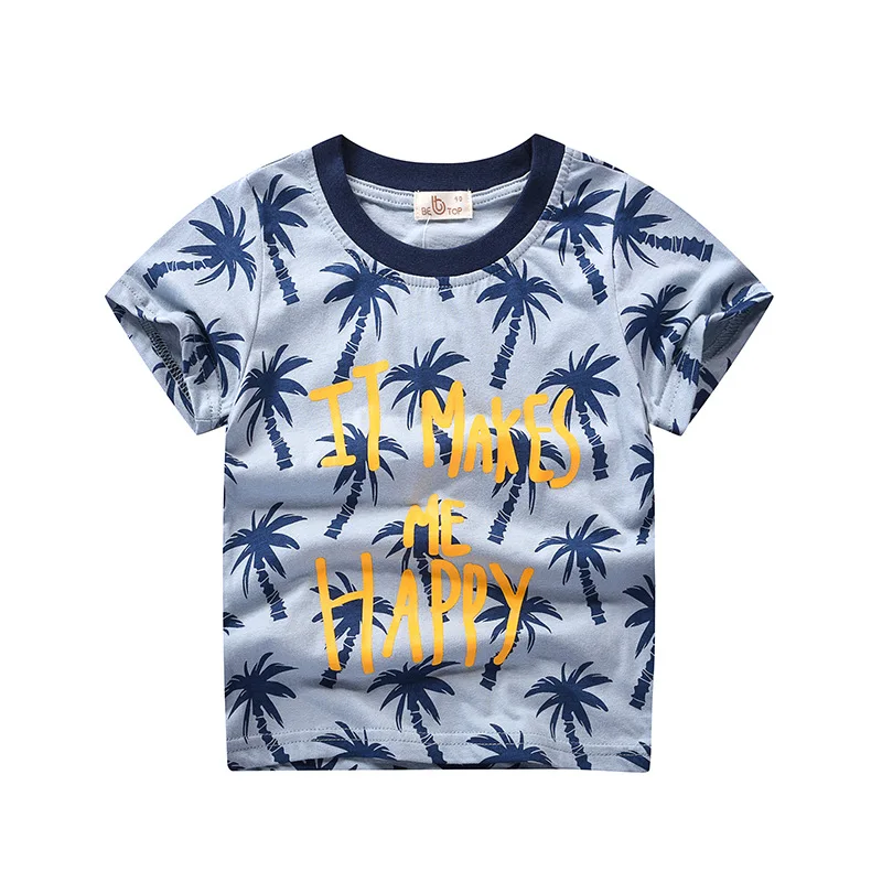 INPEPNOW/летняя детская одежда Футболка для мальчиков Хлопковые детские футболки с