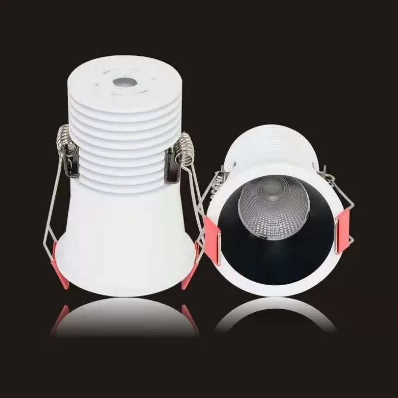 Lámpara de techo de foco LED COB regulable, luz empotrada de aluminio, redonda, AC85-265V, 5W, 7W, 9W, 12w, 15w