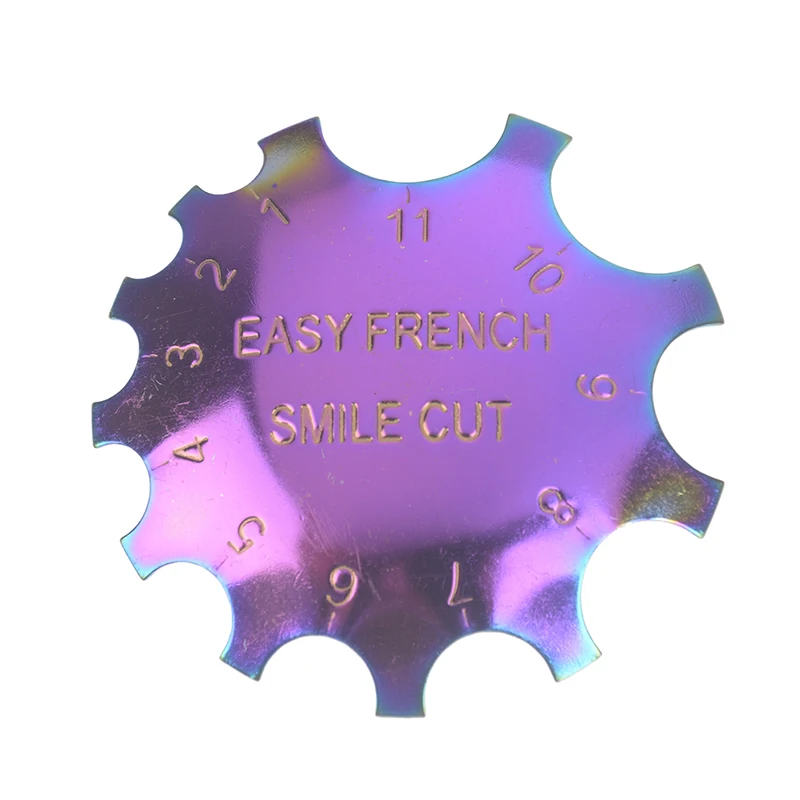 

Стальной инструмент для маникюра с французской линией, резак для ногтей с улыбкой, трафареты и триммер, наращивание ногтей