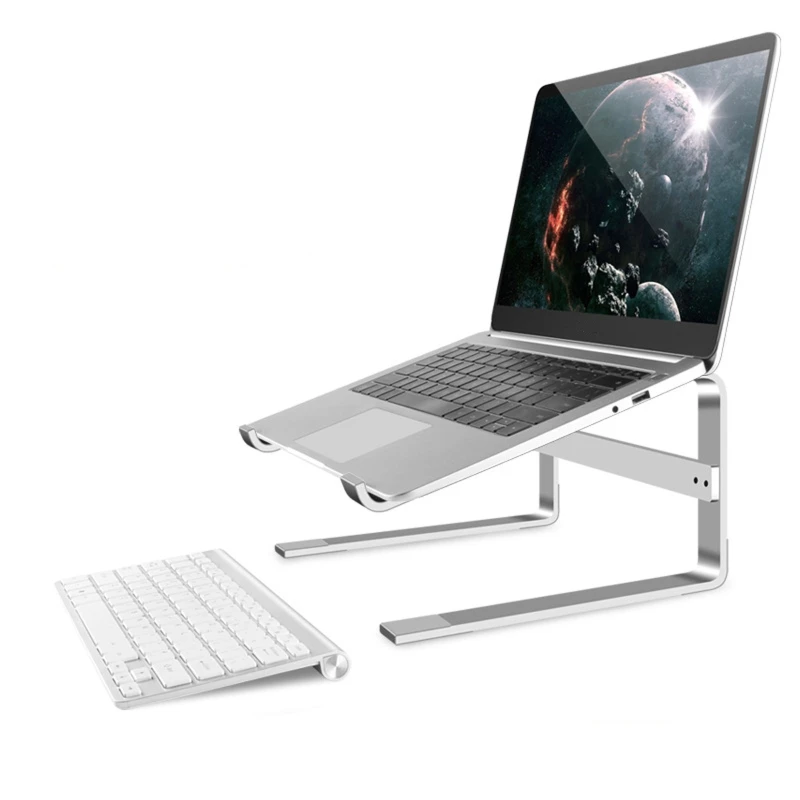 

-Laptop Stand Notebook Bracket Raise Computer Holder Desktop Aluminum Alloy Base Heat Dissipation Anti-Skid Stand
