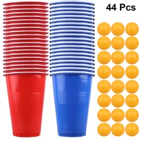 1 set of 44pcs beer pong game kit tennis balls cups board games party supplies for ktv bar pub 20pcs cups and 24pcs balls