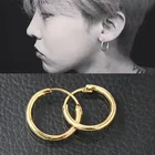 Корейские ювелирные серьги, винтажные Золотые Большие Круглые Серьги-кольца для влюбленных, женские серьги-кольца в стиле стимпанк