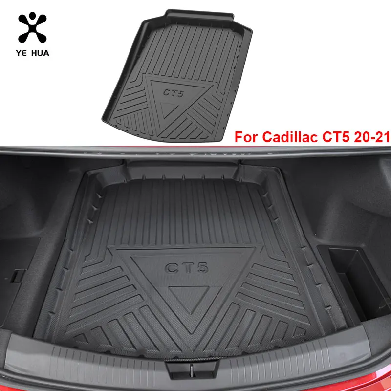 

Specialized For Cadillac CT5 2021 2020 Trunk Floor Mat Cargo Liner Car Waterproof Durable Pad TPO Protection Carpet