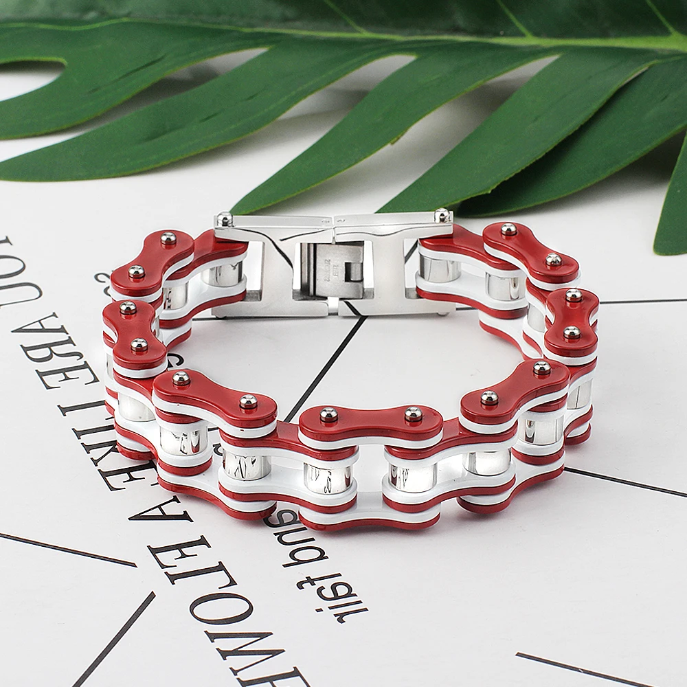 Мужской браслет модные ювелирные украшения для женщин красная белая цепь