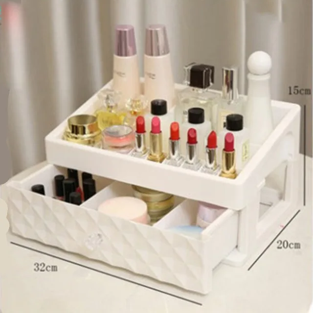 

Cosmetic Makeup organizer plastic drawer beauty box nail desktop storage jewelry if brush Polish lipstick container