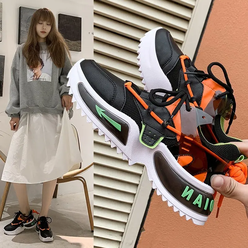 

Luxury designer lace-up vulcanized shoes women's shoes white breathable leather shoes platform tennis shoes sneakers ladies