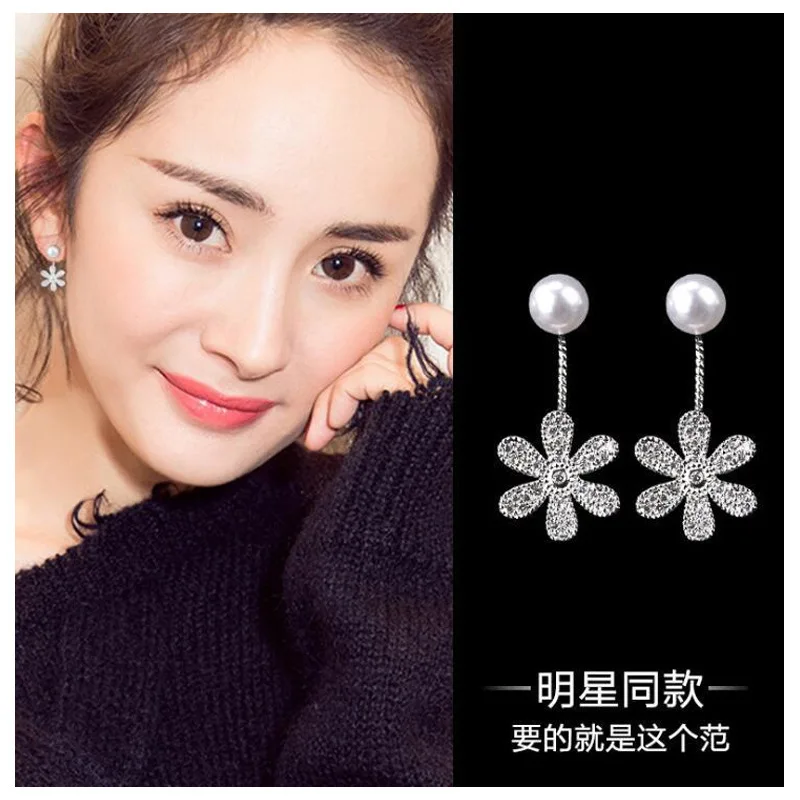 Женские серьги гвоздики с антиаллергенным покрытием корейские женские