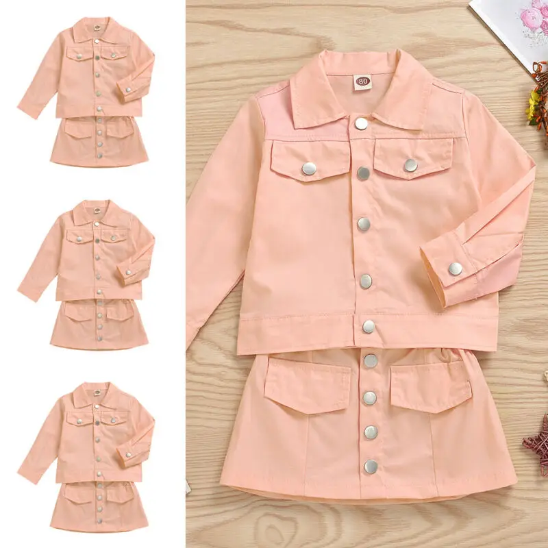 Pudcoco Baby Spring Autumn Fashion Toddler Infant Kids Girl Outfits Clothes Set Coat Tops+Tutu Skirt Dress | Детская одежда и