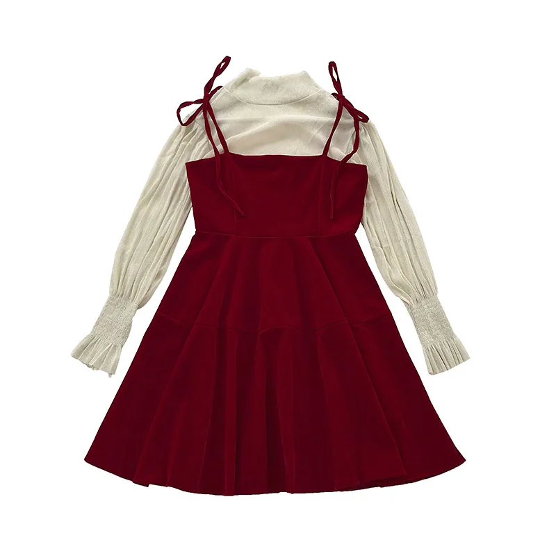 Весенний розовый наряд для женщин новое корейское милое вельветовое платье на