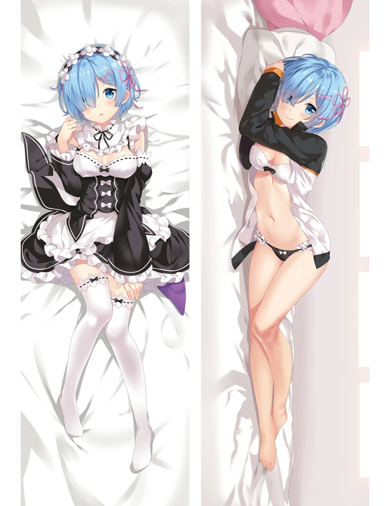 Аниме RE ZERO пусковая жизнь в другом наволочке Dakimakura Чехол сексуальная девушка Rem 3D