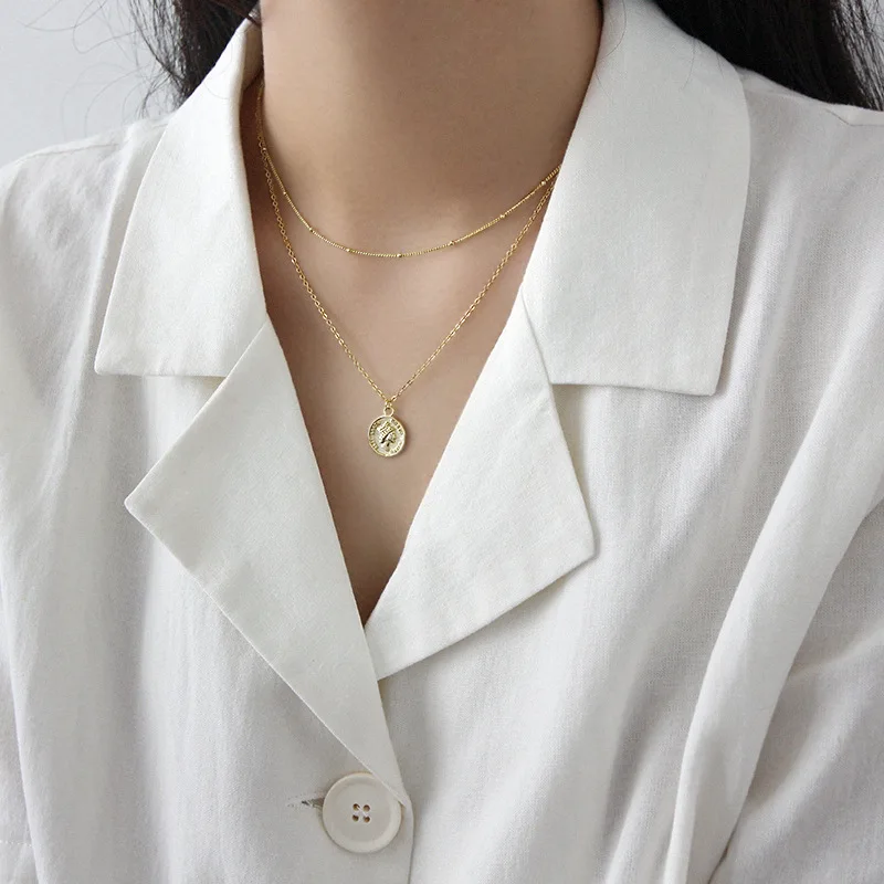 Женское винтажное ожерелье из серебра 925 пробы с портретом|Ожерелья| |