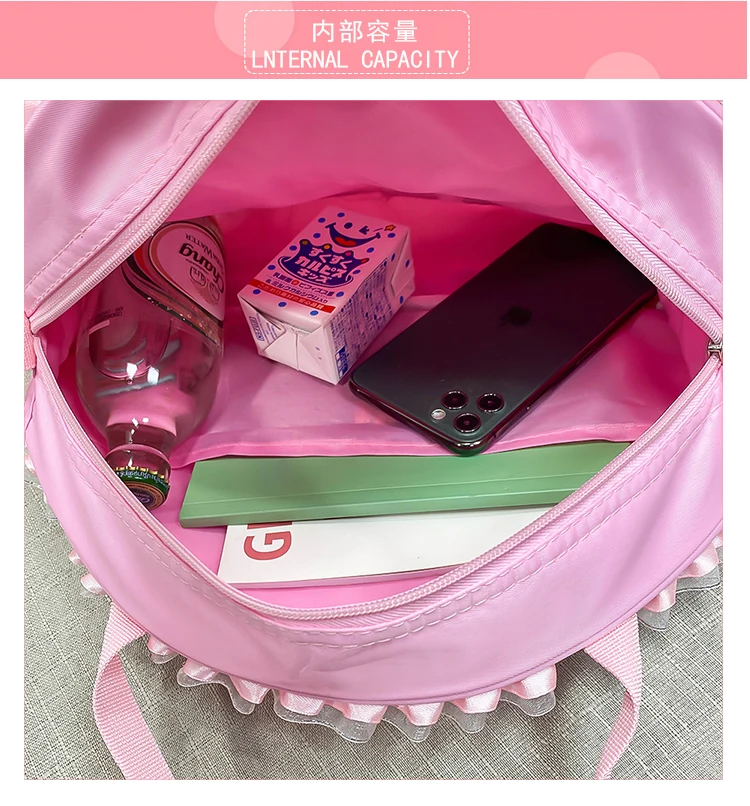 Милые танцевальные сумки для девочек с принтом принцессы фиолетовая кружевная