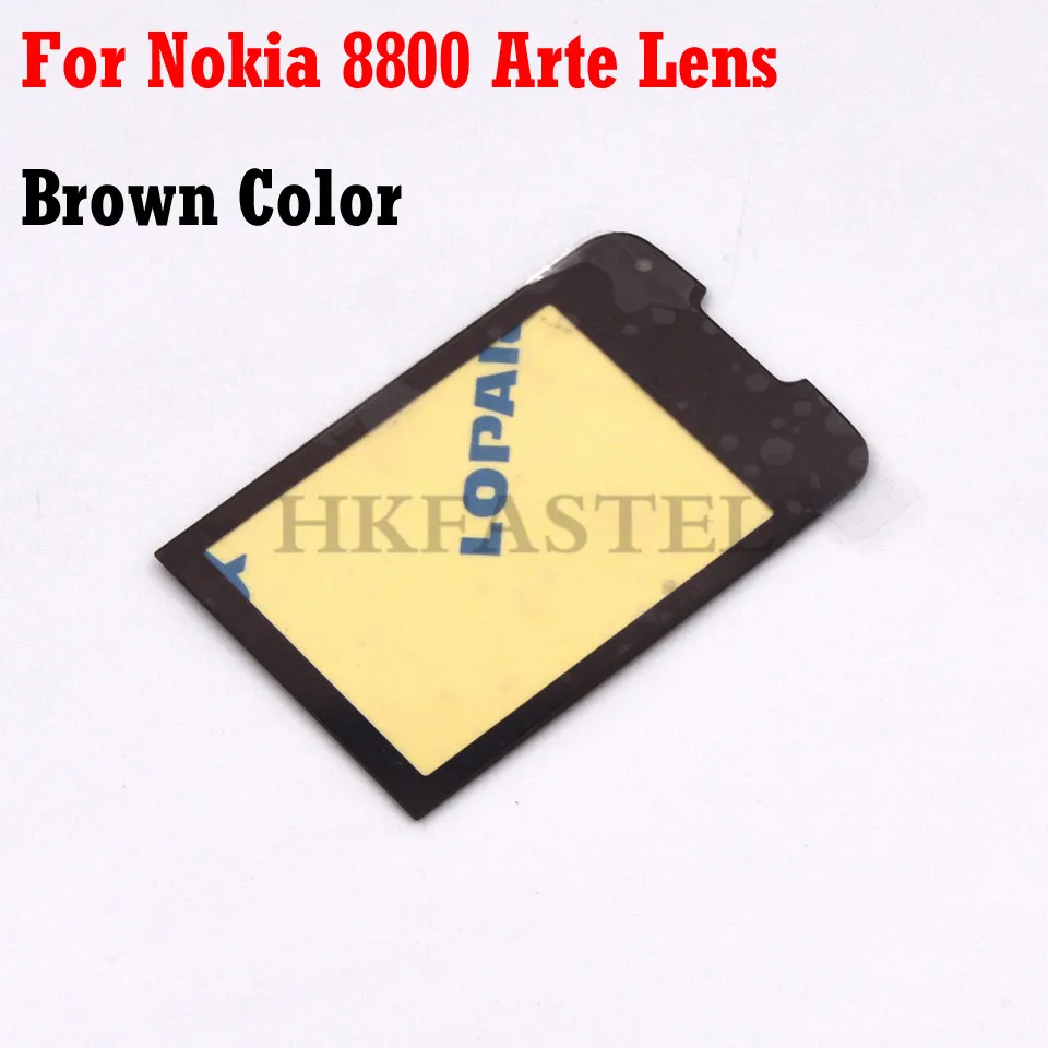 Hkfatel высококачественное ЖК-зеркало для Nokia 8800A 8800 Arte Gold Sapphire Arte Mirror display screen Lens защитное стекло+ клей - Цвет: Brown Color