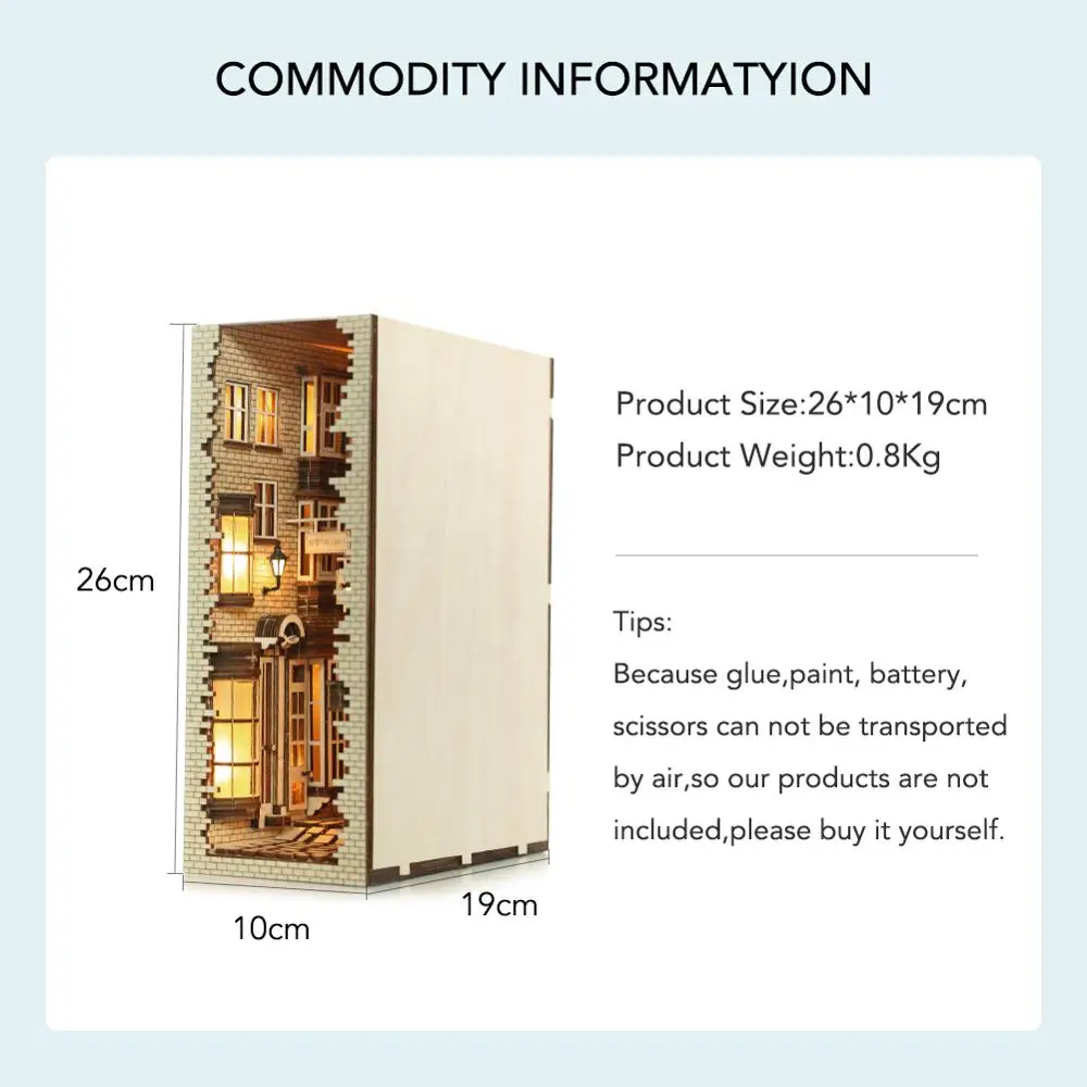 Книжный уголок с таинственными древними улочками книжная полка сделай сам