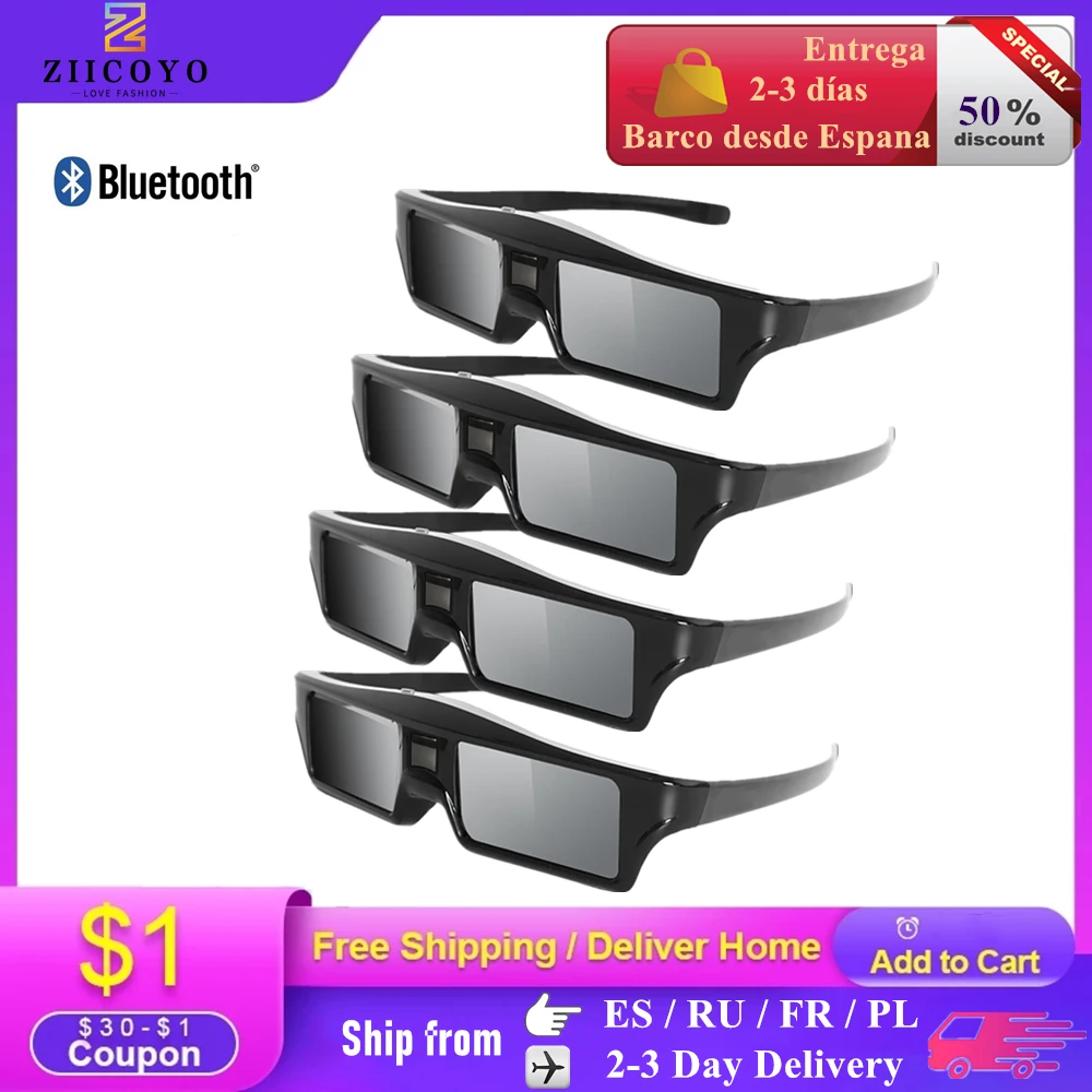 

Bluetooth Активный затвор 3D очки для Samsung SSG-5100GB Замена Sony Panasonic 3D TV Epson RF 3D очки ELPGS03