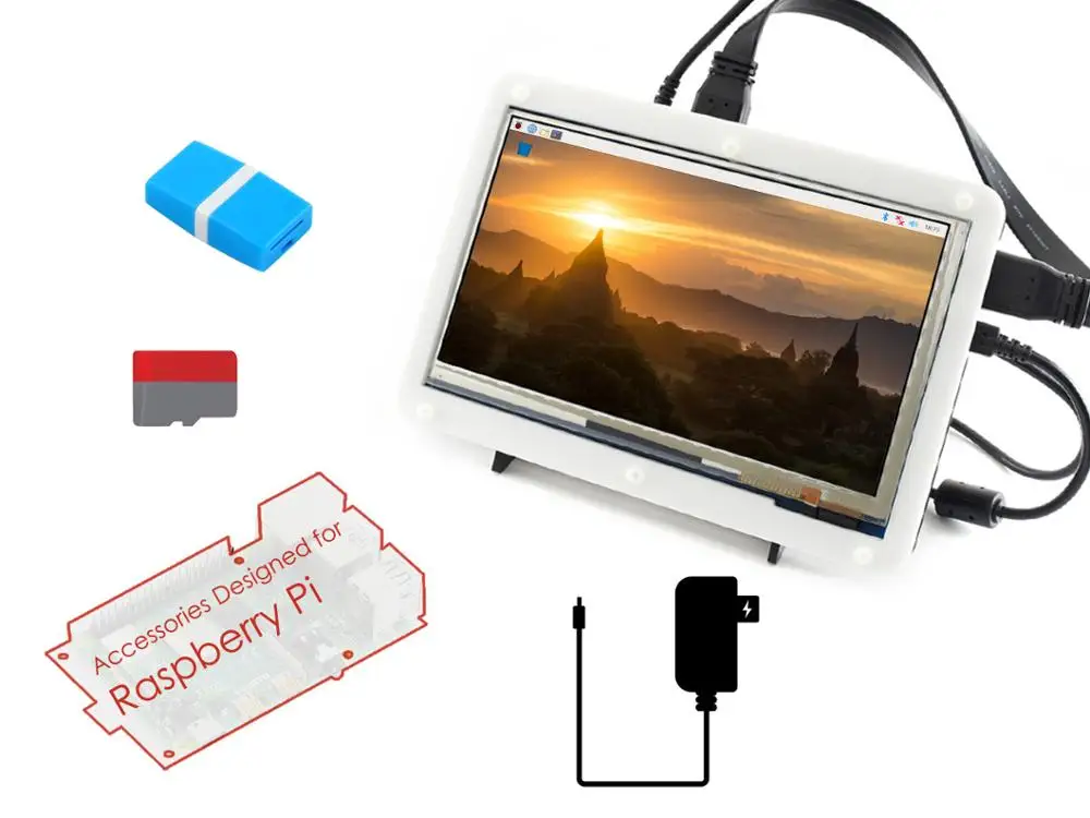 Raspberry Pi 4 Модель B Дисплей комплект поставляется с 7 дюймов емкостный сенсорный