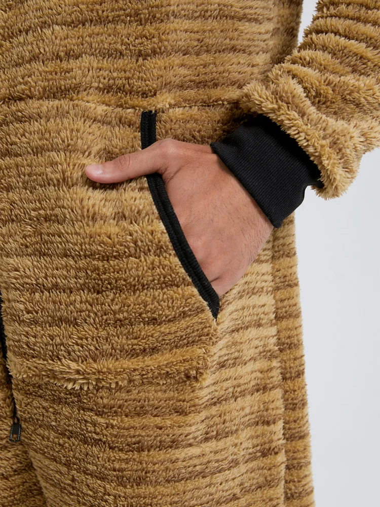 Мужские однотонные фланелевые пижамы комбинезоны с длинным рукавом домашняя