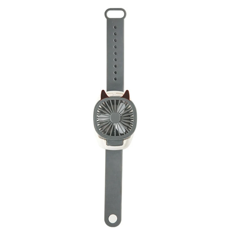 

Portable Personal Mini Watch Fan Handheld Ultra-Quiet Third Gear Speed Electric Air Cooler USB Rechargeable Folding Fan