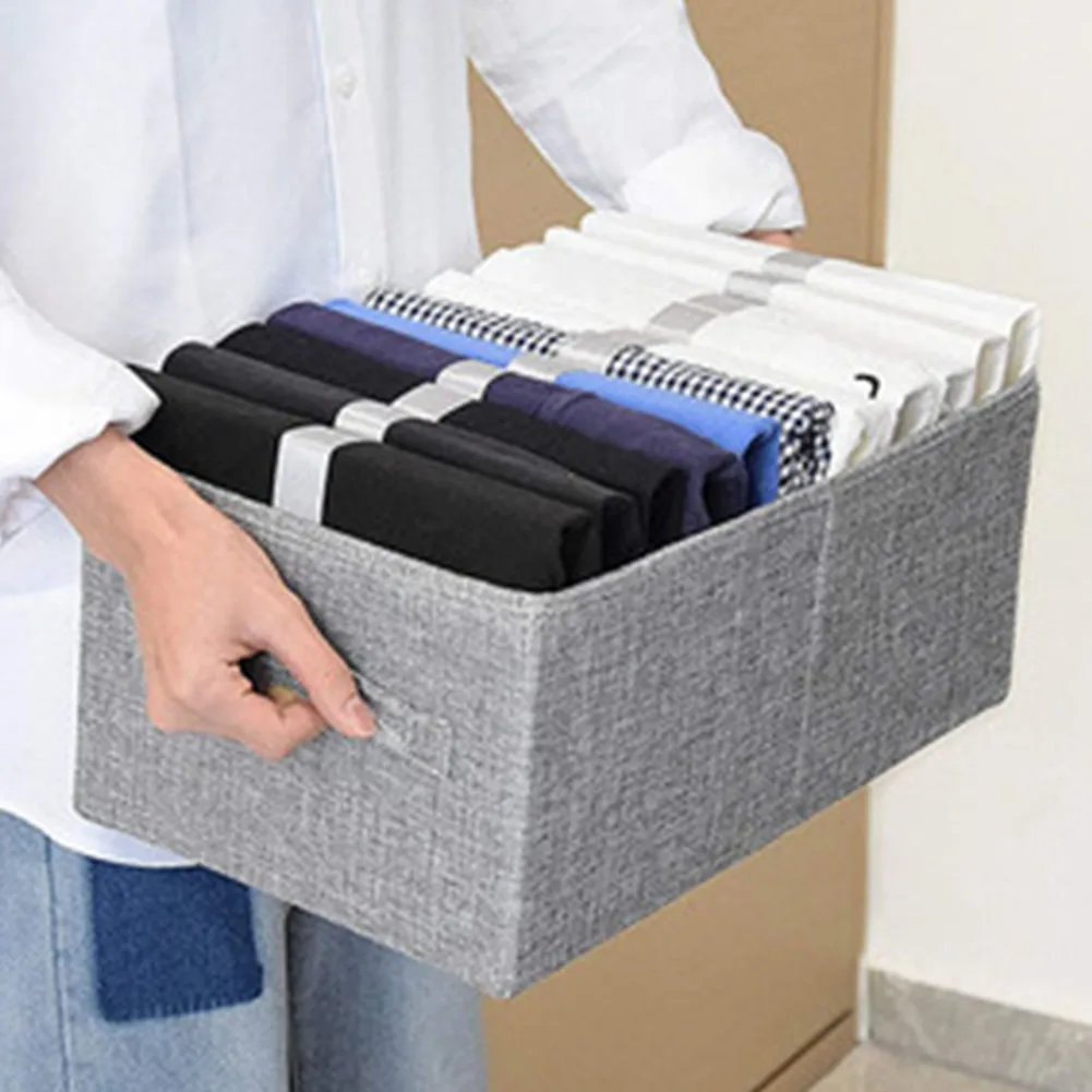 

Storage Basket Organizer Boxes Fabric Storage Basket Collapsible Storage Bin W/ Handles Foldable Organizer Case Home Storage