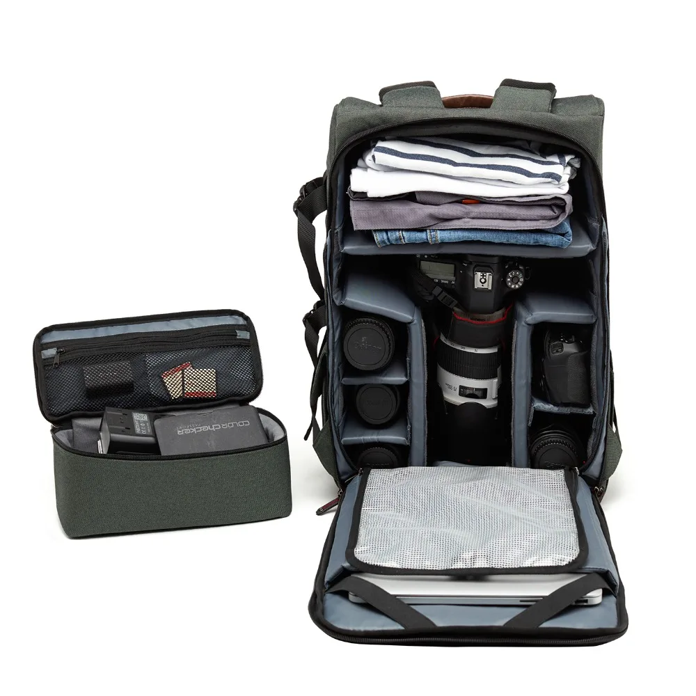 BAGSMART 15,6 ''школьная сумка для ноутбука Водонепроницаемый рюкзак для камеры SLR/DSLR камера s с дождевиком