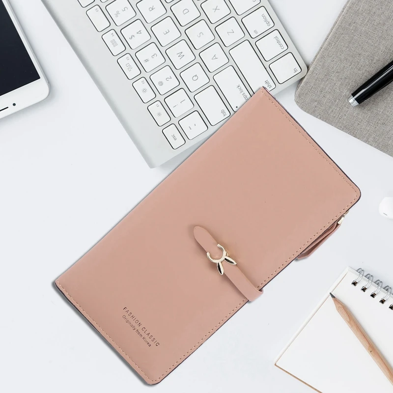 

New Large Capacity Women Pu Leather Wallets Multifunction Long Hasp Purses Ladies Coin Card Holders