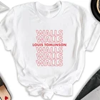 Женские футболки Louis Tomlinson Walls, односторонняя женская футболка, хлопковая футболка, топ, топы в стиле хип-хоп, унисекс, женская футболка