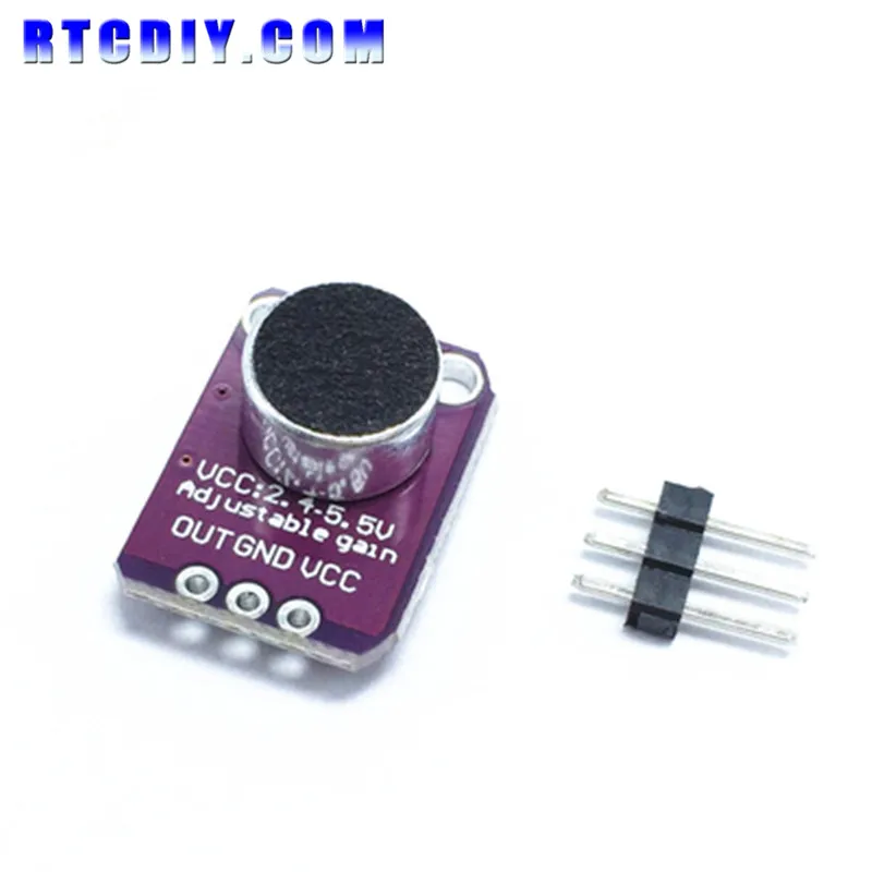Микрофонный усилитель RTCDIY Electret стабильный модуль MAX9814 автоматическое управление