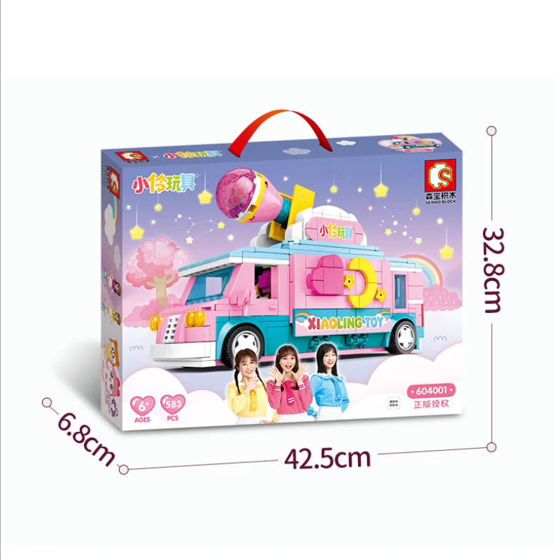 

583PCS Friends Girls Creative Interview Car Building Blocks Model DIY Assemble Bricks Princess Toy Christmas Gift girls
