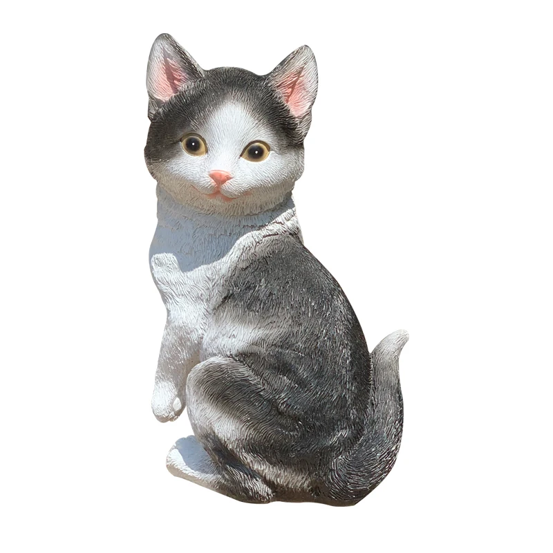 

Garden Animal Cute Resin Cat Statues Accessories Outdoor Landscape Sculpture Crafts Villa Courtyard Park Figurines Decoration