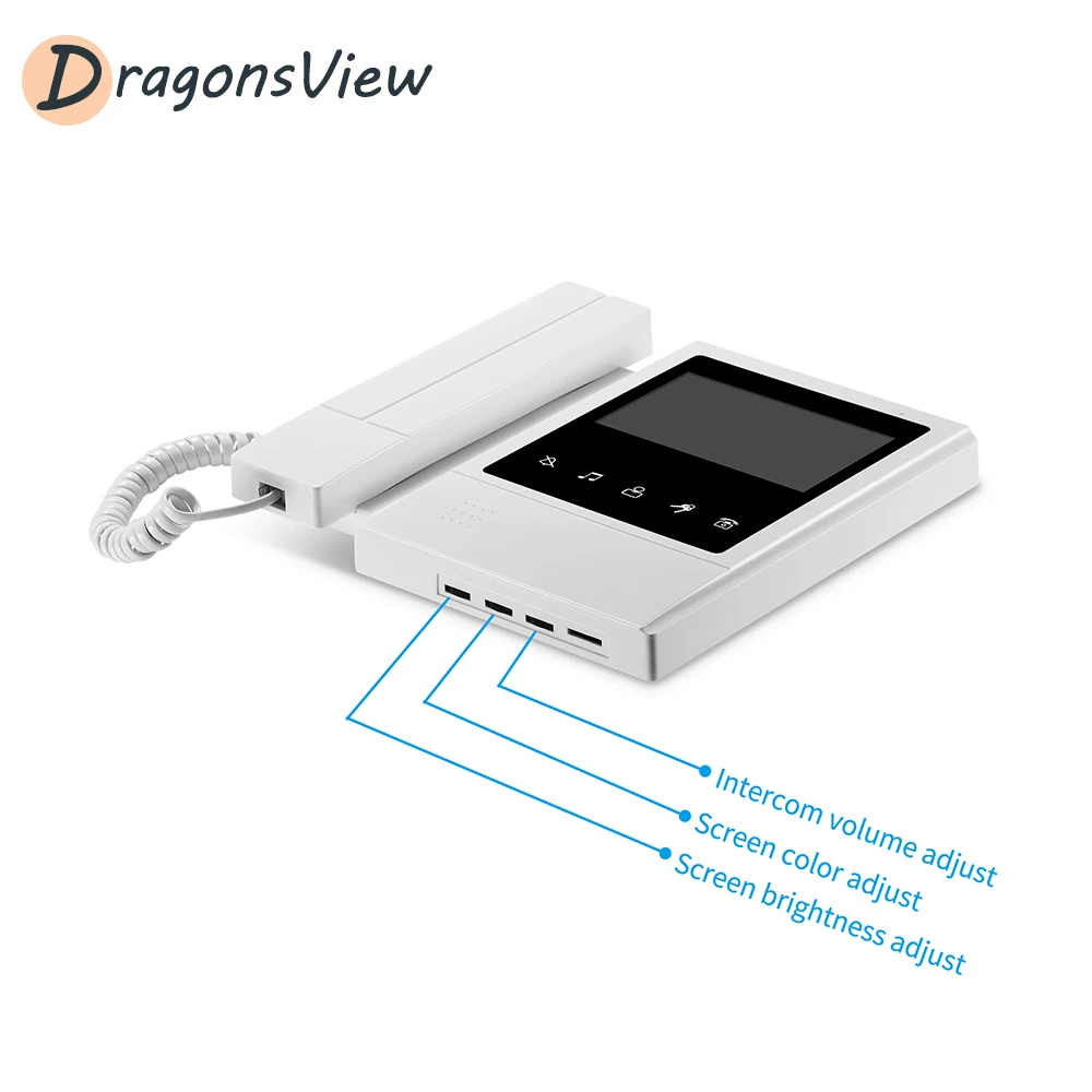 Dragonsview видео телефон двери Системы один 4 3 дюймов TFT LCD крытый монитор Поддержка