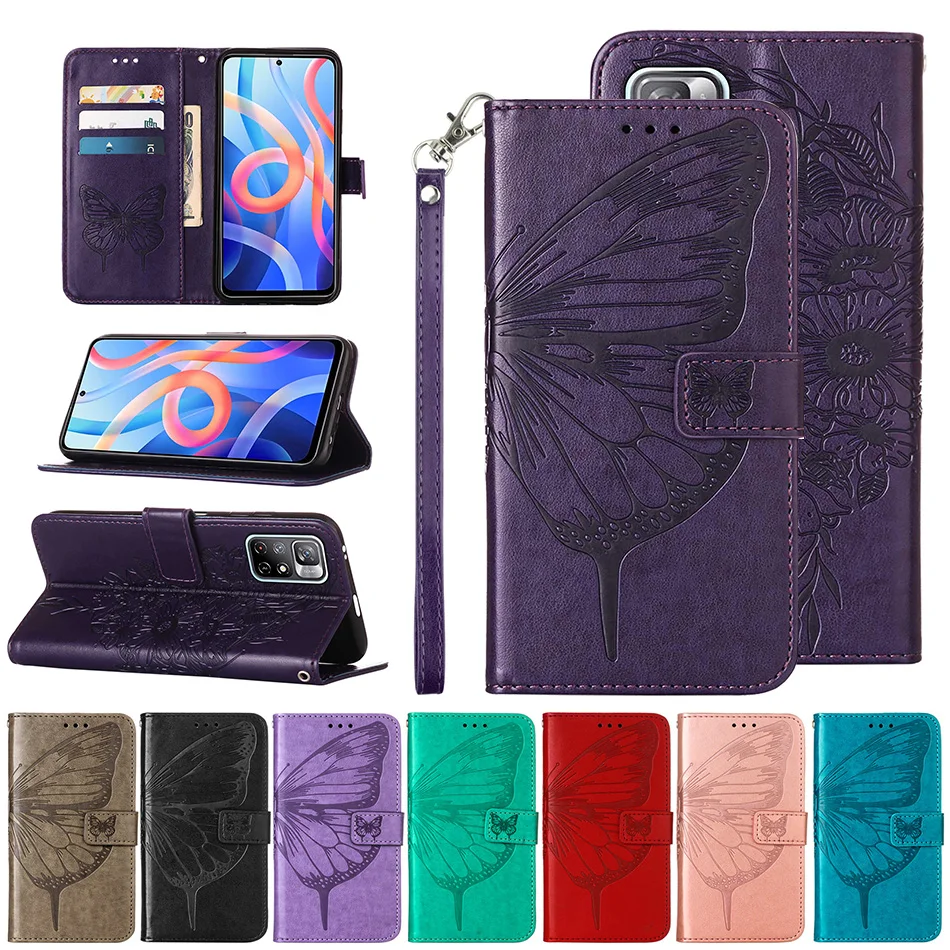 

Butterfly Wallet Flip Case For Samsung Galaxy A01 A02 A03 A02S A03S A12 A22 A32 A42 A52S A72 A13 Holder Flip Stand Cover чехолна