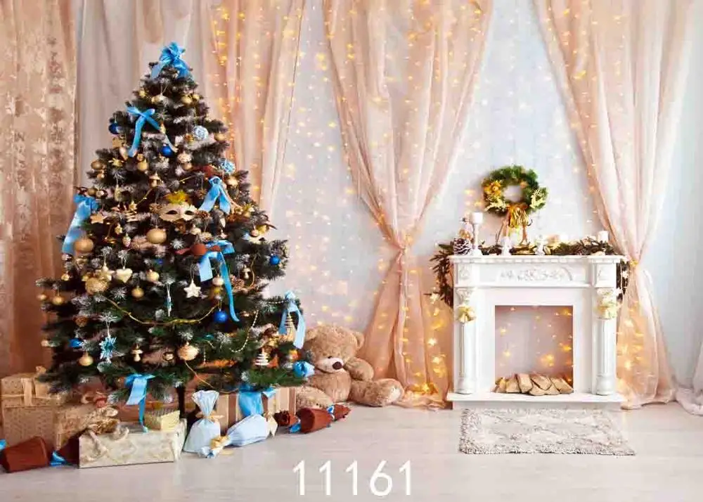 

SHENGYONGBAO Art Fabric Photography Backdrops Prop Christmas day Christmas Tree Theme Photo Studio Background ST-25