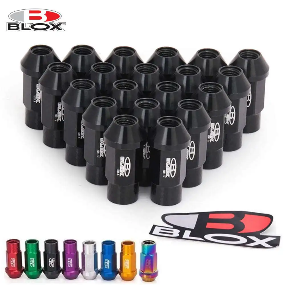 Кованые гайки для гоночного колеса Blox M12X1.25 / M12X1.5 L: 50 мм 20 шт. 7075|lug nuts|wheel lug nutsblox racing
