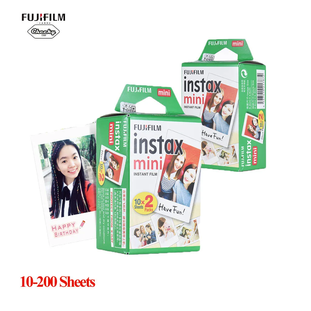 Пленка Fujifilm Instax Mini 8 9 10 200 листов Белая Мини фотобумага Мгновенной Печати для