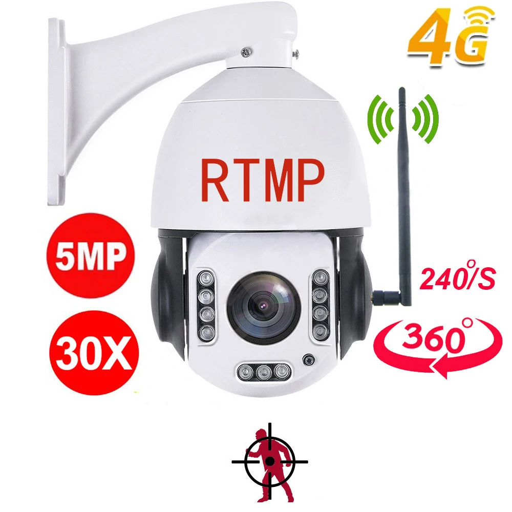 

IP-камера импортная, 4G, 5 МП, 30 раз, зум