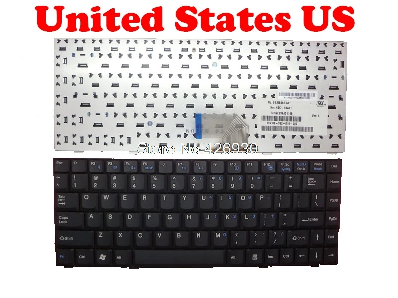 Клавиатура для ноутбука NSK N3A01 99.N5582.A01 82 382 010 000 N3C01 99.N5882.C01 101 США|us keyboard|laptop keyboardkeyboard