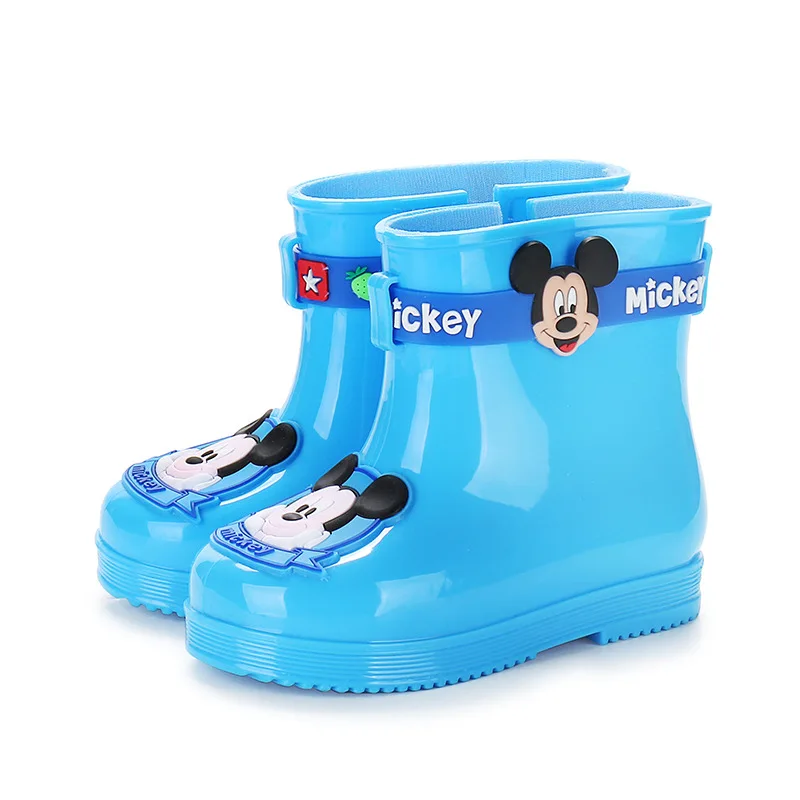 

Disney children shoes Marvel plus velvet boys and girls Mickey Mouse Minnie baby non-slip detachable liner rain boots for kids