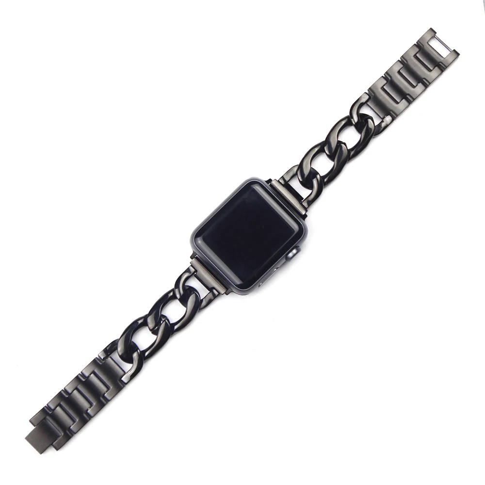 

Ремешок из нержавеющей стали для apple watch Series 5 4 3 SE 6, металлический браслет для смарт-часов iWatch, 44 мм 40 мм 38 мм 42 мм