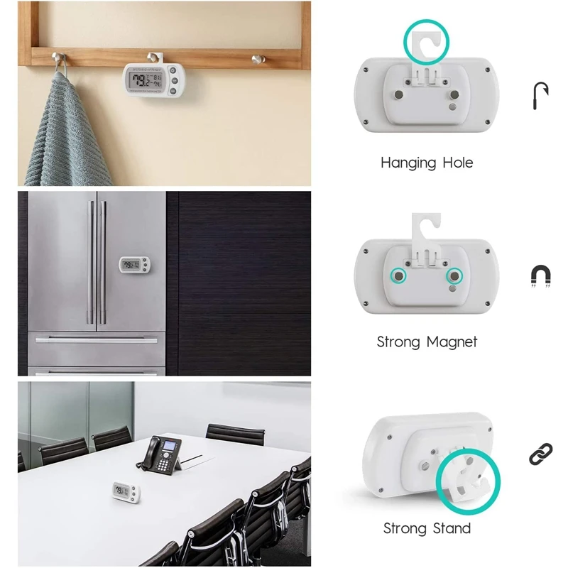 Термометр для холодильника и морозильной камеры с большим цифровым ЖК-экраном