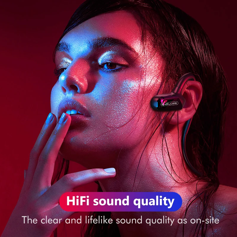 Jellico Hands free Wireless Sports Running Headphone Air Bone Conduction HD Stereo Waterproof Hands-free Earphones | Электроника